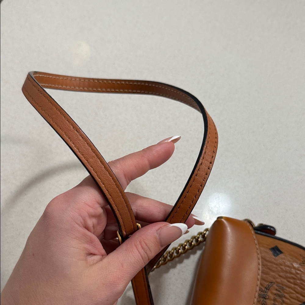 RARE FIND! Authentic MCM Brown and Gold Crossbody/Belt Bag - Picture 9 of 12